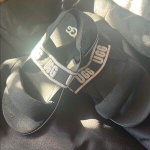 UGG Black and White Sandals